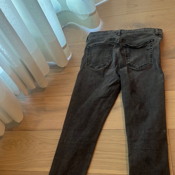 Topshop Jamie Dark Grey High Wasted Skinny Jeans with ankle zippers - Picture 4 of 4